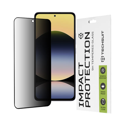 Techsuit Privacy képernyővédő fólia Xiaomi Redmi Note 14 4G (Standard) készülékhez, edzett üveg, teljes ragasztó, 111D