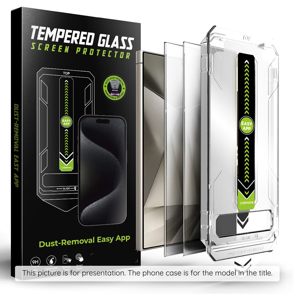 Techsuit TitanGlass CrystalHD Privacy képernyővédő fólia Samsung Galaxy S25+ S936 / S24+ S926 készülékhez, biztonságos üveg, teljes ragasztó, 2 darabos szett
