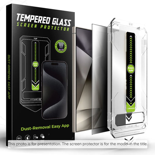 Techsuit TitanGlass CrystalHD Privacy képernyővédő fólia Samsung Galaxy S25 S931 / S24 S921 készülékekhez, biztonsági üveg, teljes ragasztóval