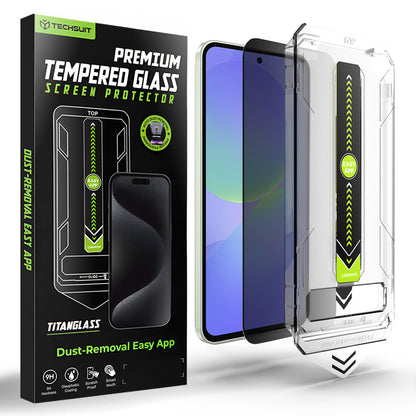 Techsuit TitanGlass CrystalHD Privacy képernyővédő fólia Samsung Galaxy A37 5G / A36 A366 készülékhez, biztonsági üveg, teljes ragasztóval