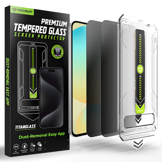 Techsuit TitanGlass CrystalHD képernyővédő fólia Samsung Galaxy S24 FE S721 készülékhez, biztonsági üveg, teljes ragasztó, 2 darabos készlet