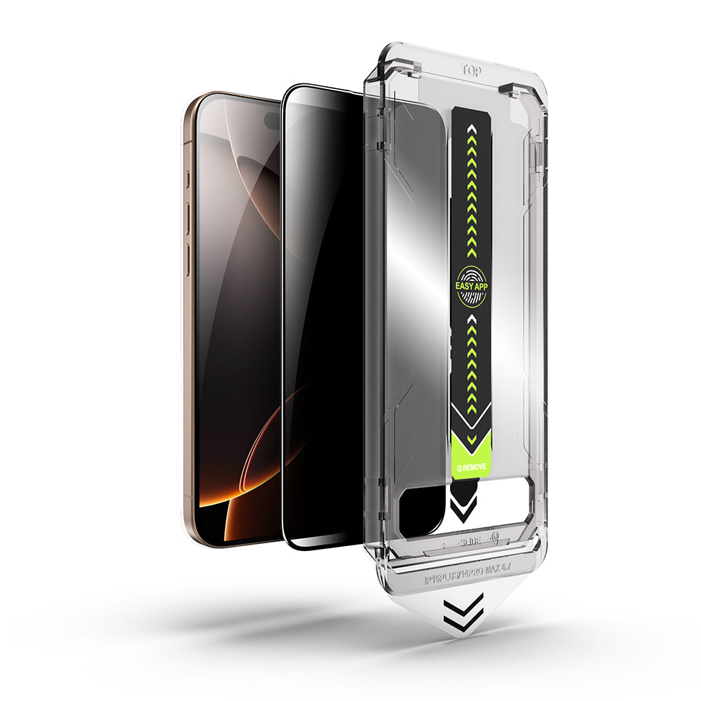 Techsuit TitanGlass képernyővédő fólia Apple iPhone 14 Pro Max készülékhez, biztonsági üveg, teljes ragasztóval