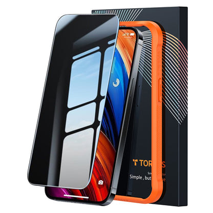 Torras GlassGo Epic Privacy Képernyővédő fólia Apple iPhone 15 Pro Max-hez, Edzett üveg, Teljes ragasztás