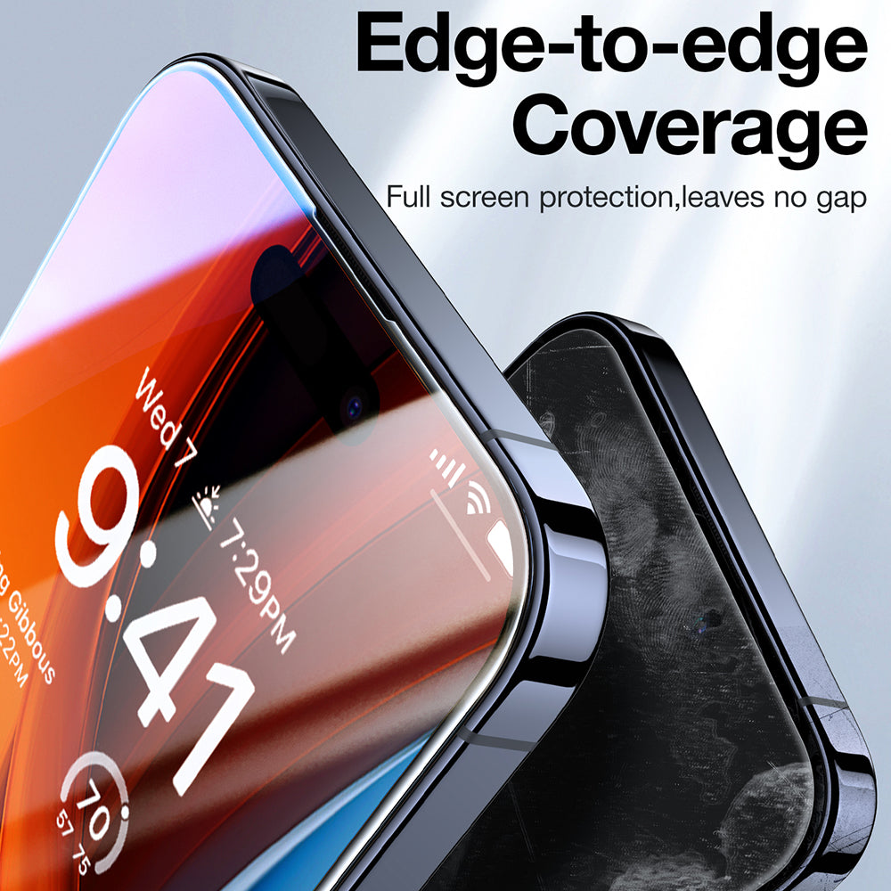 Torras GlassGo Epic Privacy Képernyővédő fólia Apple iPhone 15 Pro Max-hez, Edzett üveg, Teljes ragasztás
