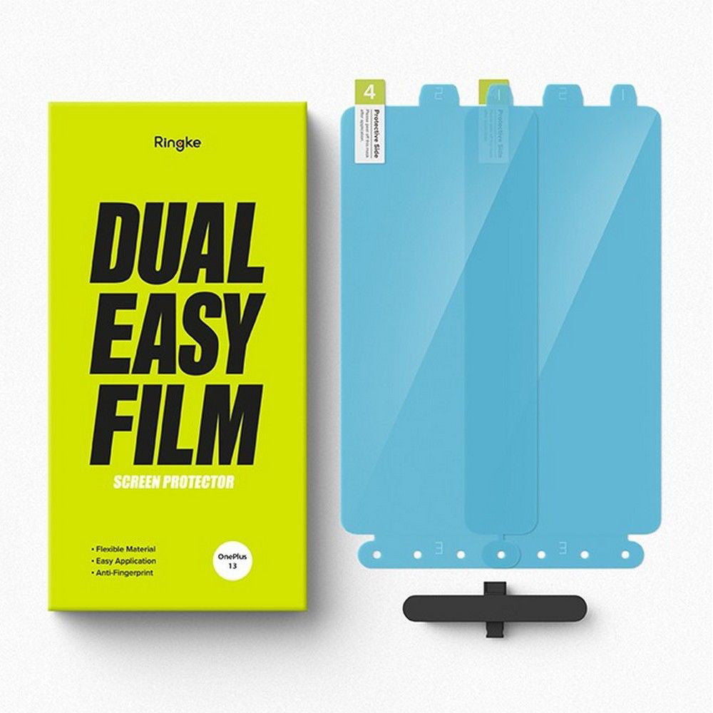 Ringke Dual Easy képernyővédő fólia OnePlus 13-hoz, műanyag, 2 darabos készlet