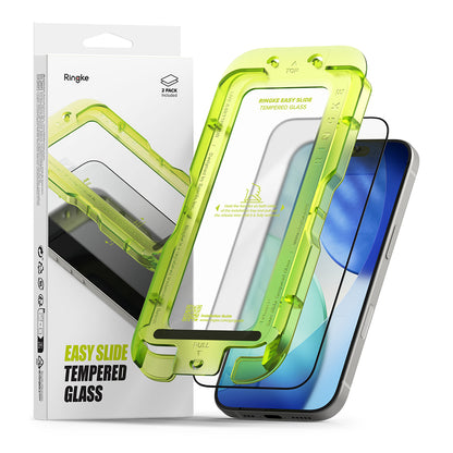 Ringke Easy Slide képernyővédő fólia Apple iPhone 17-hez, edzett üveg, teljes ragasztó, 2 darabos készlet