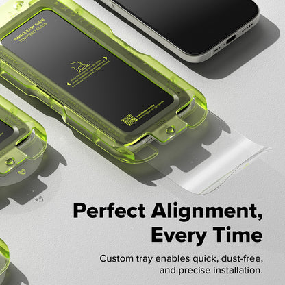 Ringke Easy Slide képernyővédő fólia Apple iPhone 17-hez, edzett üveg, teljes ragasztó, 2 darabos készlet