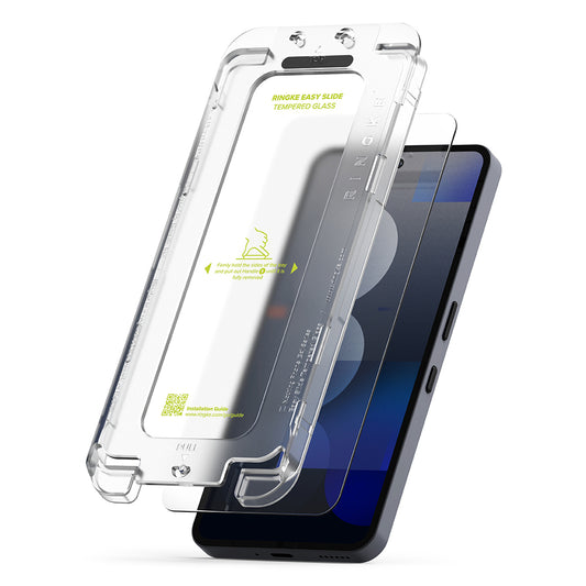 Ringke Easy Slide képernyővédő fólia Nothing Phone (3a) / Phone (3a) Pro készülékhez, edzett üveg, teljes ragasztó, 2 darabos készlet