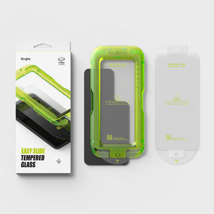 Ringke Easy Slide képernyővédő fólia Samsung Galaxy A57 5G-hez, Edzett üveg, Teljes ragasztás, 2 darabos készlet