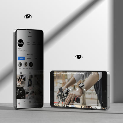 Ringke Easy Slide képernyővédő fólia Samsung Galaxy S26 Plus S947-hez, Edzett üveg, Teljes ragasztás, 2 darabos készlet, Fekete
