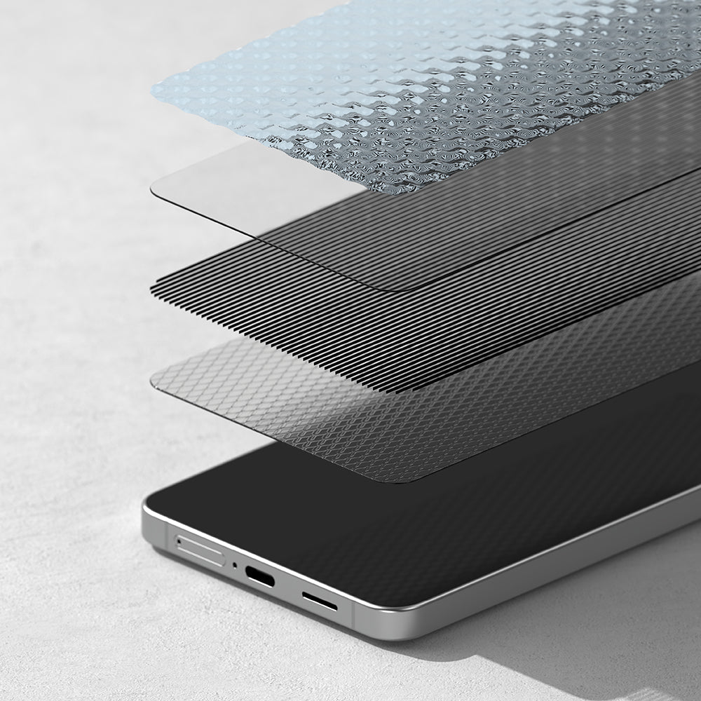 Ringke Easy Slide képernyővédő fólia Samsung Galaxy S26 Plus S947-hez, Edzett üveg, Teljes ragasztás, 2 darabos készlet, Fekete