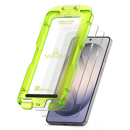 Ringke Easy Slide képernyővédő fólia Samsung Galaxy S26 S942-hez, Edzett üveg, Teljes ragasztás, 2 darabos készlet