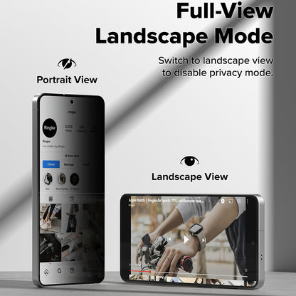 Ringke Easy Slide képernyővédő fólia Samsung Galaxy S26-hoz, Edzett üveg, Teljes ragasztás, 2 darabos készlet, Fekete