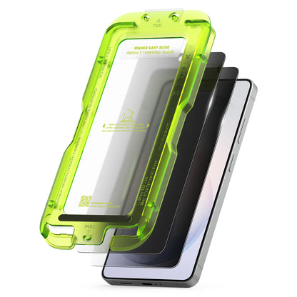 Ringke Easy Slide képernyővédő fólia Samsung Galaxy S26 Ultra S948-hoz, Edzett üveg, Teljes ragasztás, 2 darabos készlet, Fekete