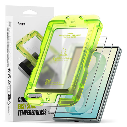 Ringke Easy Slide Külső Képernyővédő fólia Samsung Galaxy Z Fold8 F971-hez, Edzett Üveg, Teljes Ragasztó, 2 darabos készlet