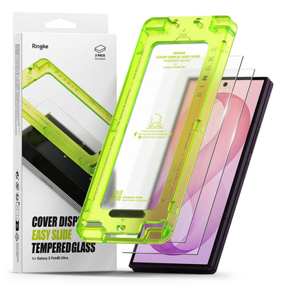 Ringke Easy Slide Külső Képernyővédő fólia Samsung Galaxy Z Fold8 Ultra F976-hez, Edzett Üveg, Teljes Ragasztó, 2 darabos készlet