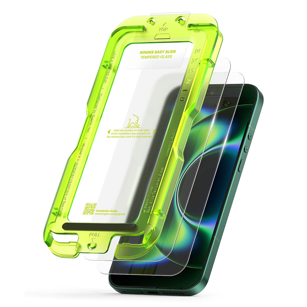 Ringke Easy Slide képernyővédő fólia Xiaomi 17 Ultra-hoz, edzett üveg, teljes ragasztó, 2 darabos készlet