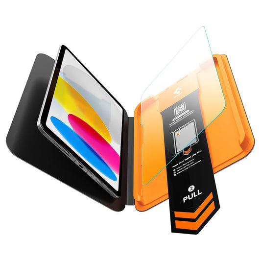 Spigen GlastR Align Master T képernyővédő fólia Apple iPad (2025) / (2022) számára, Edzett üveg, Teljes ragasztó AGL11698