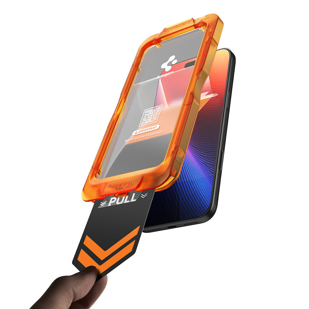 Spigen GlastR AlignMaster S képernyővédő fólia Apple iPhone 18 Pro Max / 17 Pro Max készülékhez, edzett üveg, teljes ragasztó, 2 darabos készlet AGL10101