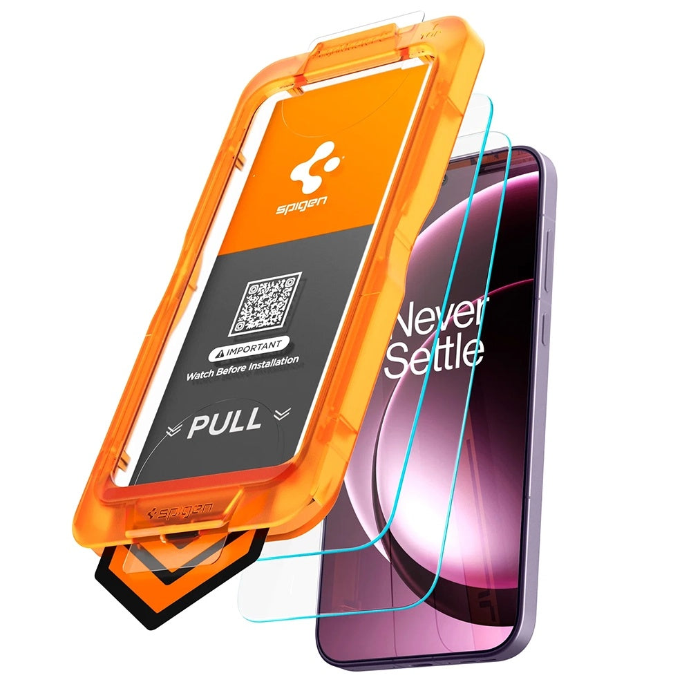 Spigen GlastR AlignMaster S képernyővédő fólia OnePlus 15R-hez, edzett üveg, teljes ragasztó, 2 darabos készlet AGL11398
