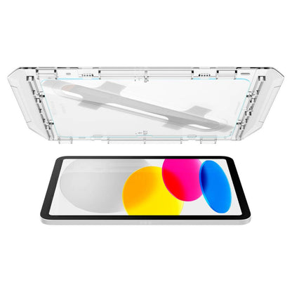 Spigen GlastR EZ FIT képernyővédő fólia Apple iPad (2025) / (2022) készülékhez, edzett üveg, teljes ragasztó AGL05554