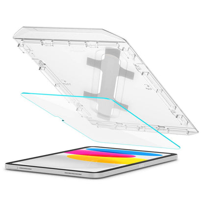 Spigen GlastR EZ FIT képernyővédő fólia Apple iPad (2025) / (2022) készülékhez, edzett üveg, teljes ragasztó AGL05554