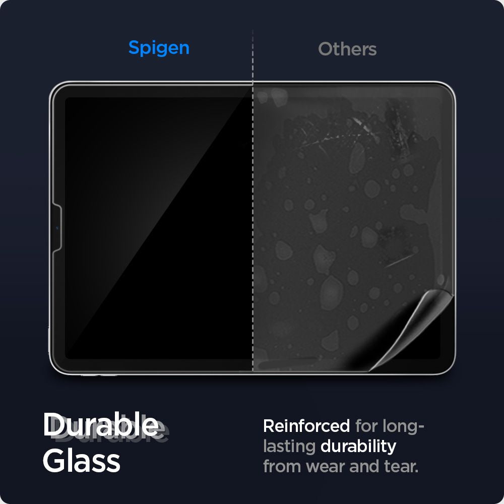 Spigen GlastR EZ FIT képernyővédő fólia Apple iPad Air (2022) / Pro 11 (2021) / Air (2020) készülékekhez, Edzett üveg, Teljes ragasztás AGL02065