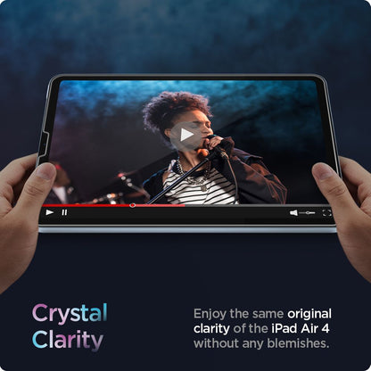 Spigen GlastR EZ FIT képernyővédő fólia Apple iPad Air (2022) / Pro 11 (2021) / Air (2020) készülékekhez, Edzett üveg, Teljes ragasztás AGL02065