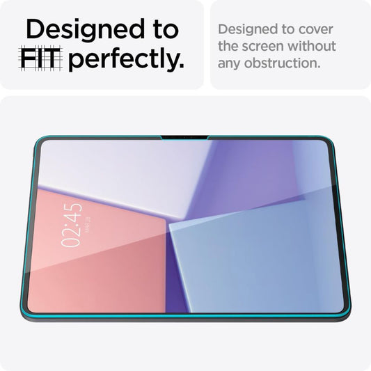Spigen GlastR EZ FIT védőfólia Apple iPad Pro 13 (2024) készülékhez, Edzett üveg, Teljes ragasztás AGL07793