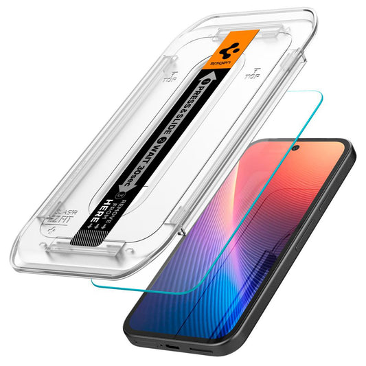 Spigen GlastR EZ FIT védőfólia Google Pixel 9a készülékhez, Edzett üveg, Teljes ragasztás, 2 darabos készlet AGL08938