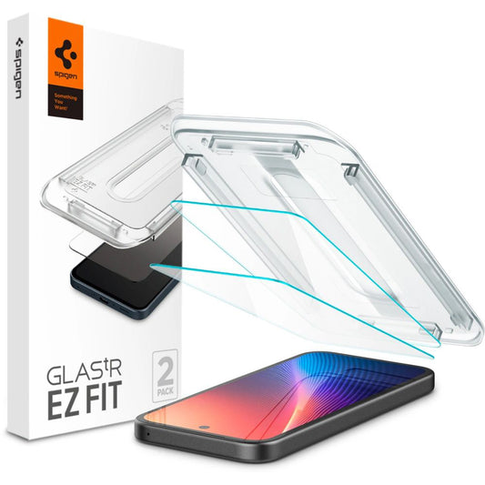 Spigen GlastR EZ FIT védőfólia Google Pixel 9a készülékhez, Edzett üveg, Teljes ragasztás, 2 darabos készlet AGL08938