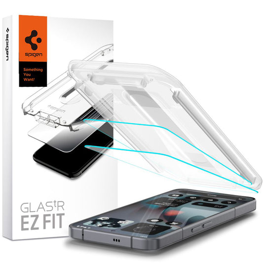 Spigen GlastR EZ FIT védőfólia Nothing Phone (3) készülékhez, Edzett üveg, Teljes ragasztás, 2 darabos készlet AGL10165