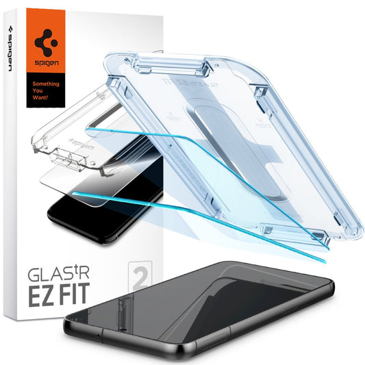 Spigen GlastR EZ FIT Screen Protector for Samsung Galaxy S23 S911, Tempered Glass, Full Glue, Set of 2 pieces AGL05958