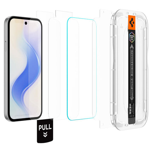 Spigen GlastR EZ FIT Pro HD védőfólia Google Pixel 10a készülékhez, Edzett üveg, Teljes ragasztás, 2 darabos készlet AGL11364