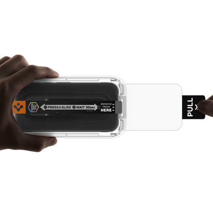 Spigen GlastR EZ FIT Pro HD védőfólia Google Pixel 10a készülékhez, Edzett üveg, Teljes ragasztás, 2 darabos készlet AGL11364