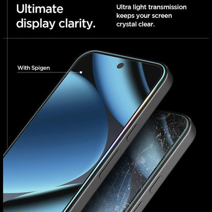 Spigen GlastR EZ FIT Pro HD védőfólia Google Pixel 10a készülékhez, Edzett üveg, Teljes ragasztás, 2 darabos készlet AGL11364