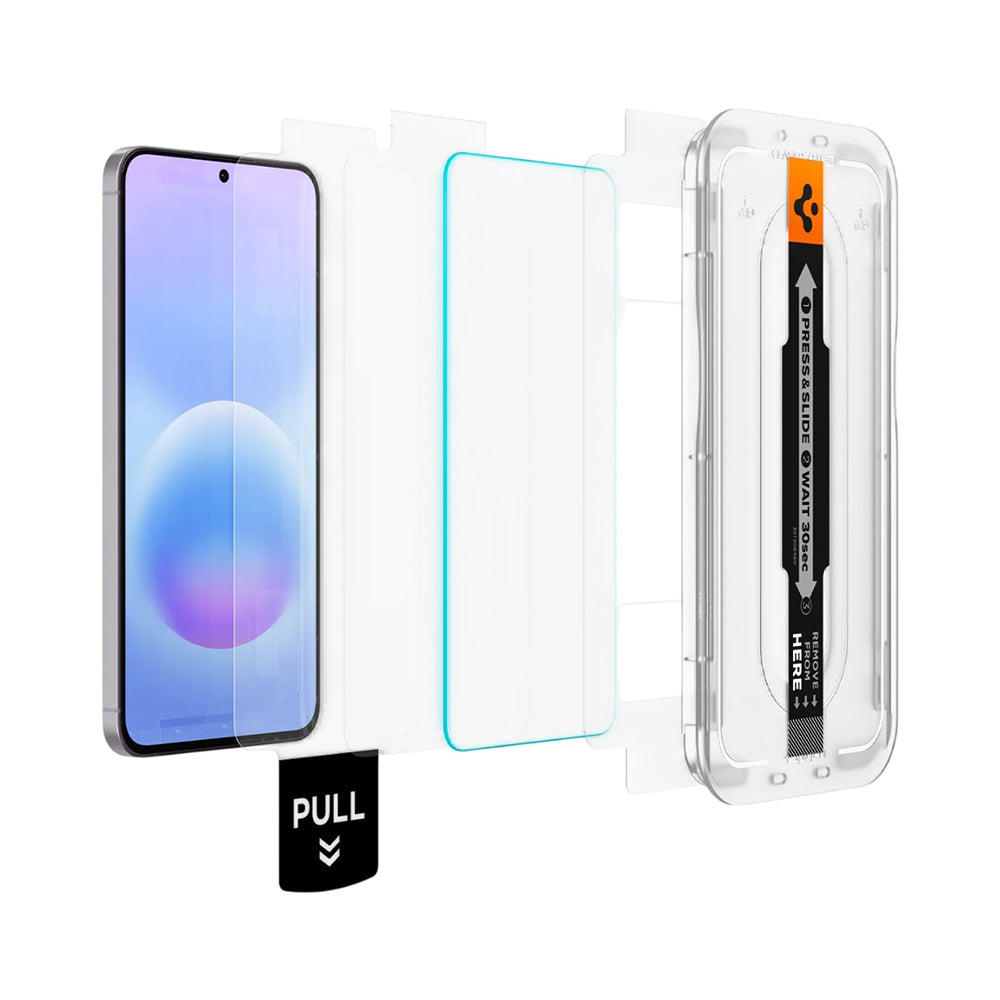 Spigen GlastR EZ FIT Pro HD védőfólia Samsung Galaxy A57 5G-hez, Edzett üveg, Teljes ragasztás, 2 darabos készlet AGL11397
