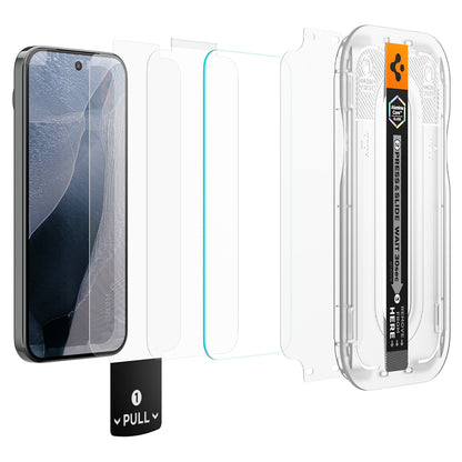 Spigen GlastR EZ FIT Pro képernyővédő fólia Google Pixel 11 Pro XL-hez, Edzett üveg, Teljes ragasztó, 2 darabos készlet AGL11485