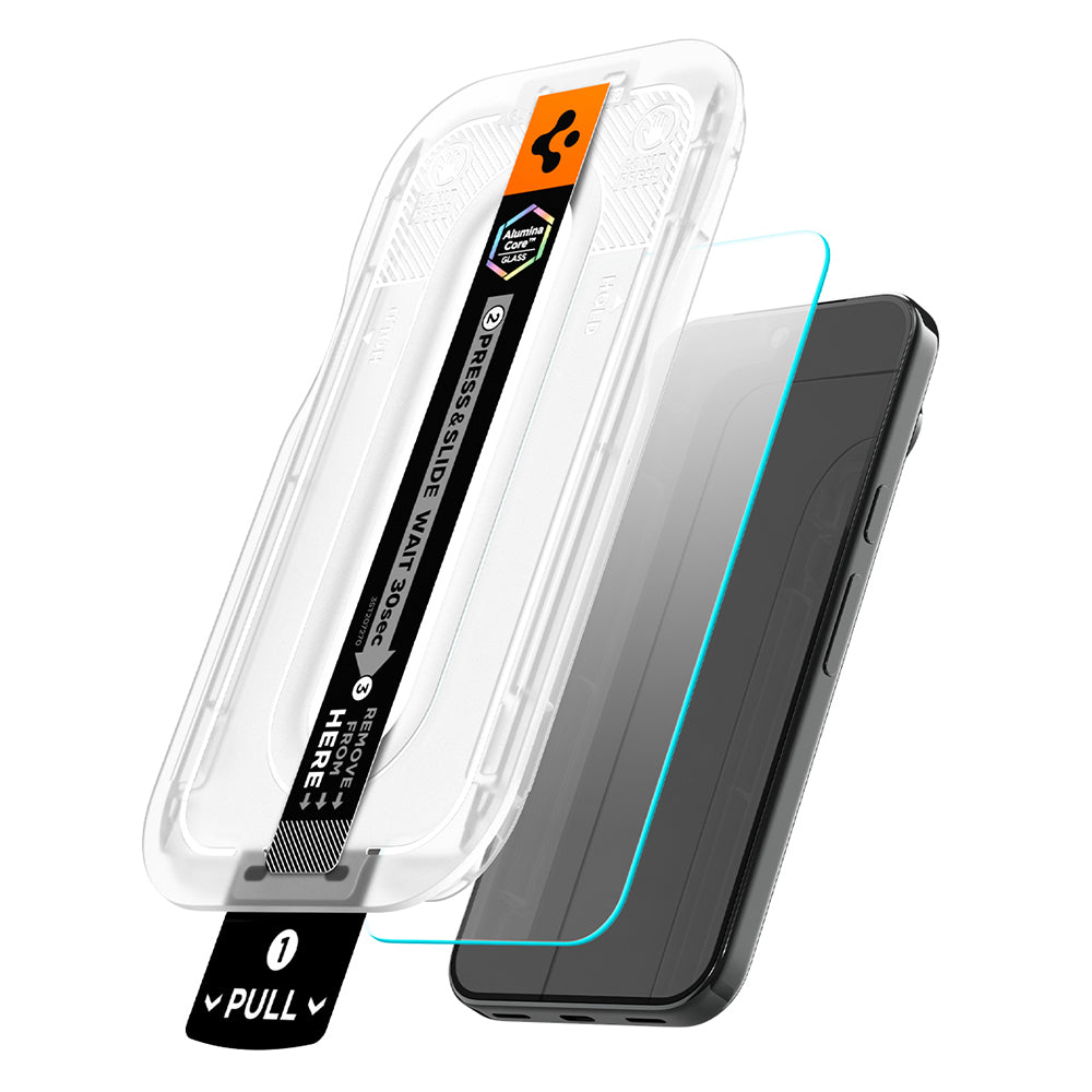 Spigen GlastR EZ FIT Pro képernyővédő fólia Google Pixel 11 Pro XL-hez, Edzett üveg, Teljes ragasztó, 2 darabos készlet AGL11485