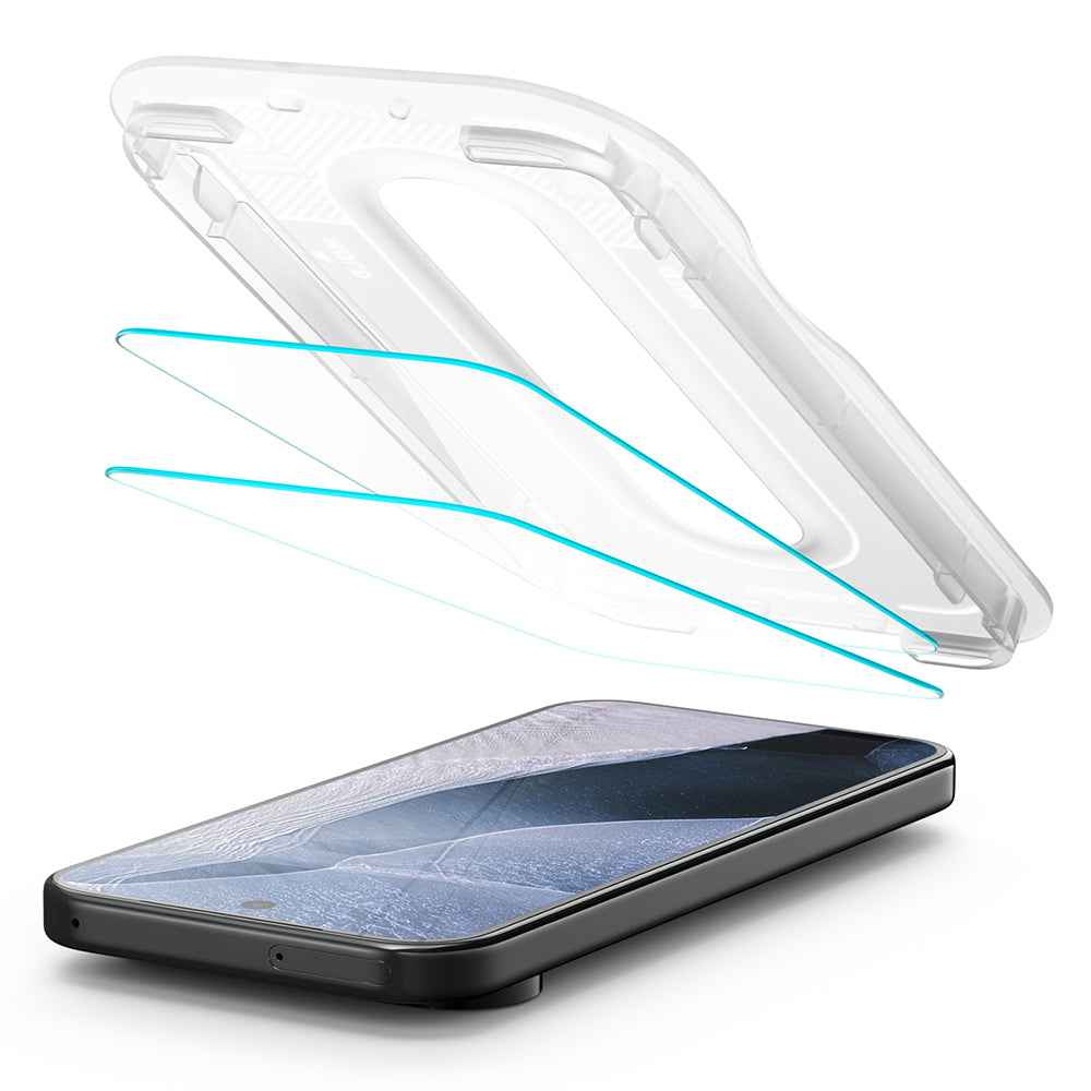 Spigen GlastR EZ FIT Pro képernyővédő fólia Google Pixel 11 Pro XL-hez, Edzett üveg, Teljes ragasztó, 2 darabos készlet AGL11485