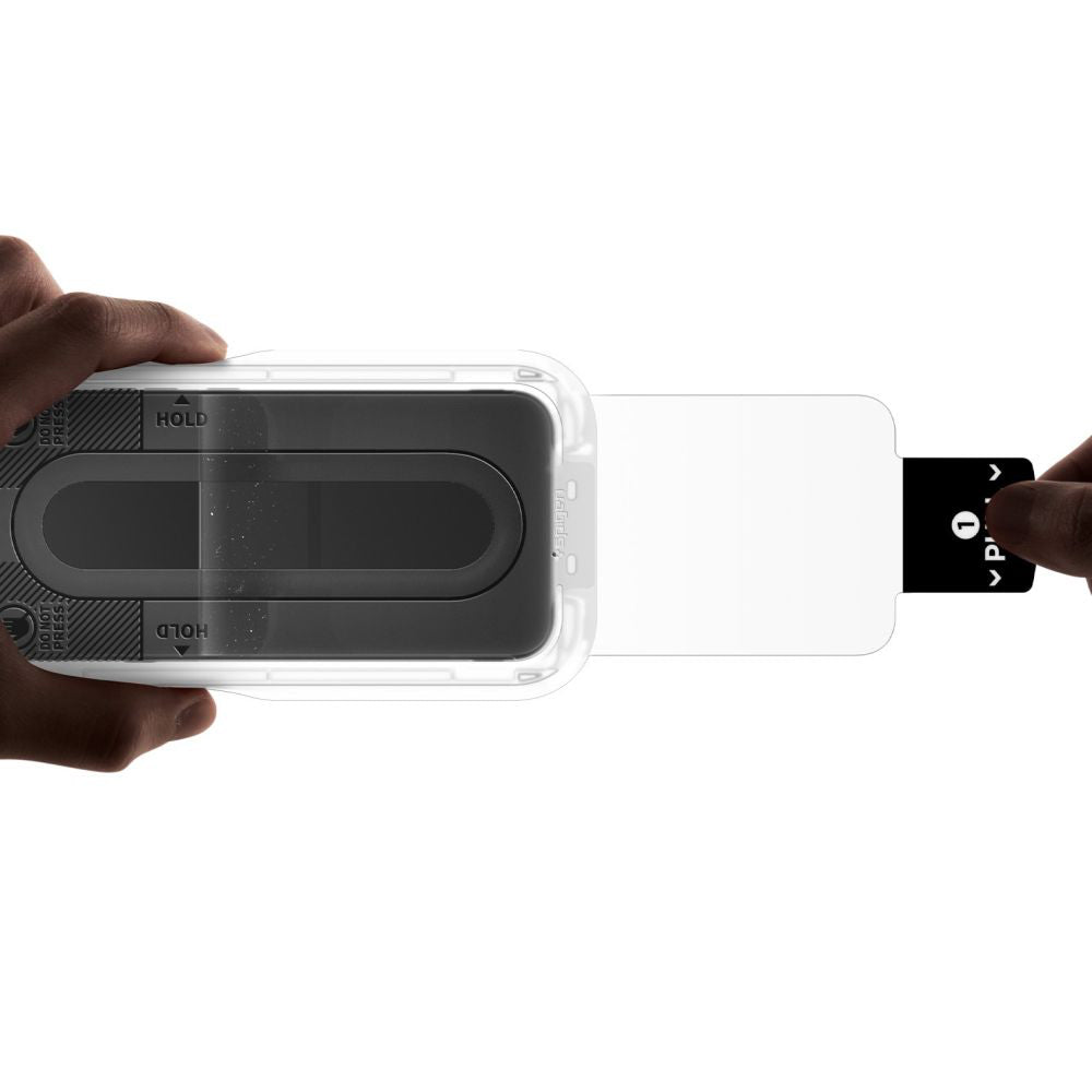 Spigen GlastR EZ FIT Pro képernyővédő fólia Nothing Phone (4a) Pro készülékhez, Edzett üveg, Teljes ragasztó, 2 darabos készlet AGL11681