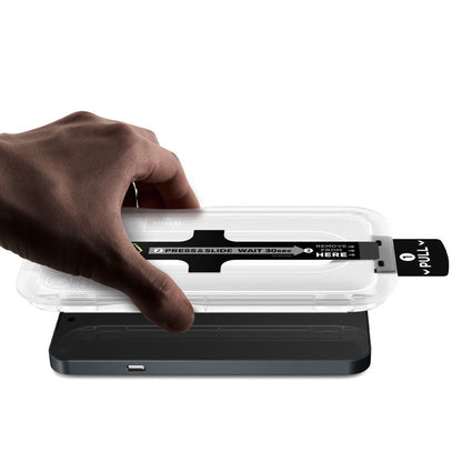 Spigen GlastR EZ FIT Pro képernyővédő fólia Nothing Phone (4a) Pro készülékhez, Edzett üveg, Teljes ragasztó, 2 darabos készlet AGL11681