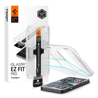 Spigen GlastR EZ FIT Pro képernyővédő fólia Nothing Phone (4a) készülékhez, edzett üveg, teljes ragasztó, 2 darabos készlet AGL11682