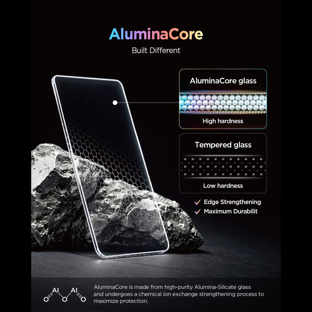 Spigen GlastR EZ FIT Pro képernyővédő fólia Nothing Phone (4a) készülékhez, edzett üveg, teljes ragasztó, 2 darabos készlet AGL11682