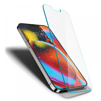 Spigen GlastR Slim védőfólia Apple iPhone 17e / 16e / 14 / 13 Pro készülékekhez, Edzett üveg, Teljes ragasztás AGL03391