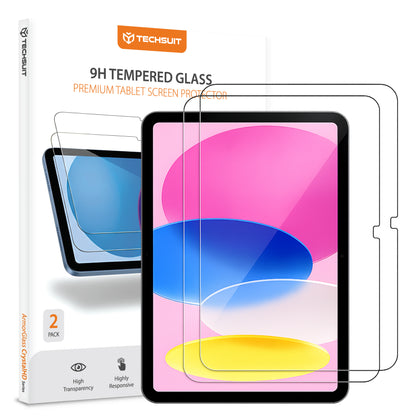 Techsuit ArmorGlass CrystalHD képernyővédő fólia Apple iPad (2025) / (2022) készülékhez, Edzett üveg, Teljes ragasztás, 2 darabos készlet