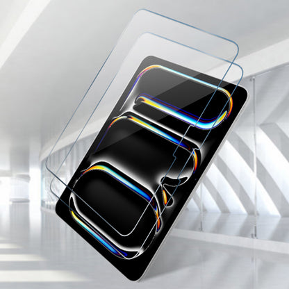 Techsuit ArmorGlass CrystalHD képernyővédő fólia Apple iPad Air 11 (2025) / Air 11 (2024) készülékekhez, Edzett üveg, Teljes ragasztás, 2 darabos készlet