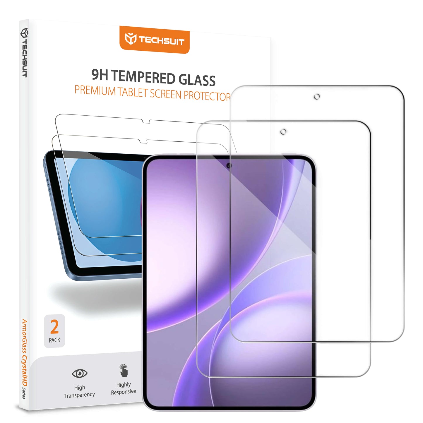 Techsuit ArmorGlass CrystalHD képernyővédő fólia Oppo Pad Mini-hez, edzett üveg, teljes ragasztó, 2 darabos készlet