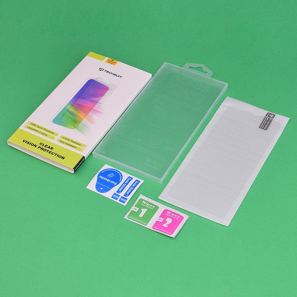Techsuit Clear Vision védőfólia Apple iPhone 17 Air készülékhez, Edzett üveg, Teljes ragasztás