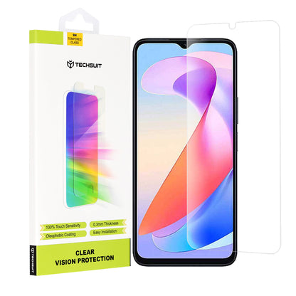 Techsuit Clear Vision képernyővédő fólia Honor X6a-hoz, edzett üveg, teljes ragasztóval